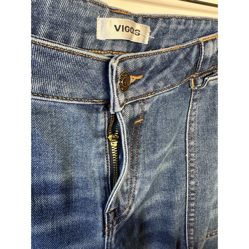 VIGOSS Carpenter Boot Cut Blue Jeans Women's Size 31 Mid Rise Utility Denim EUC - Picture 7 of 14